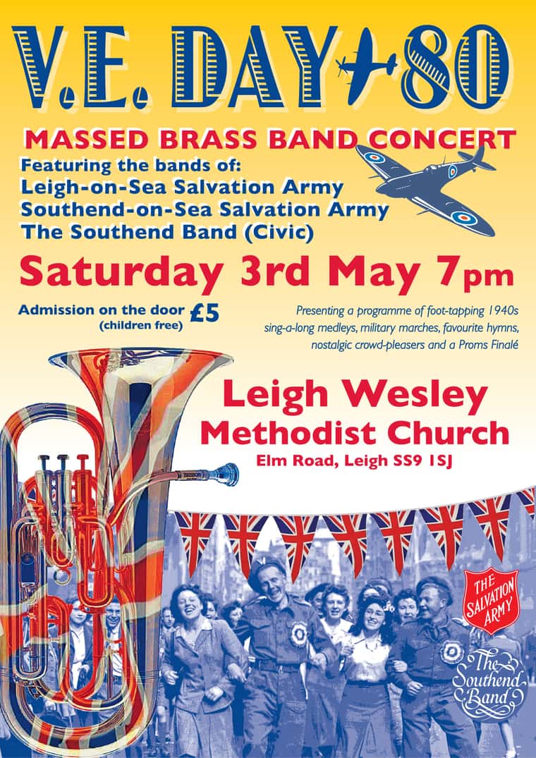 VE DAY 80 - Massed Brass Band poster