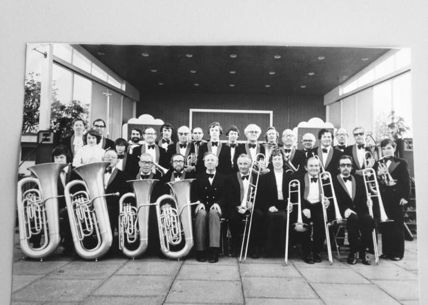 Coming together - the Southend Brass Band in October 1977 at the Cliffs bandstand